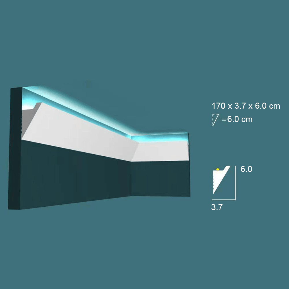 LED Deckenleiste - INO-10 - 170 x 3,7 x 6,0 cm - BaukastenStore